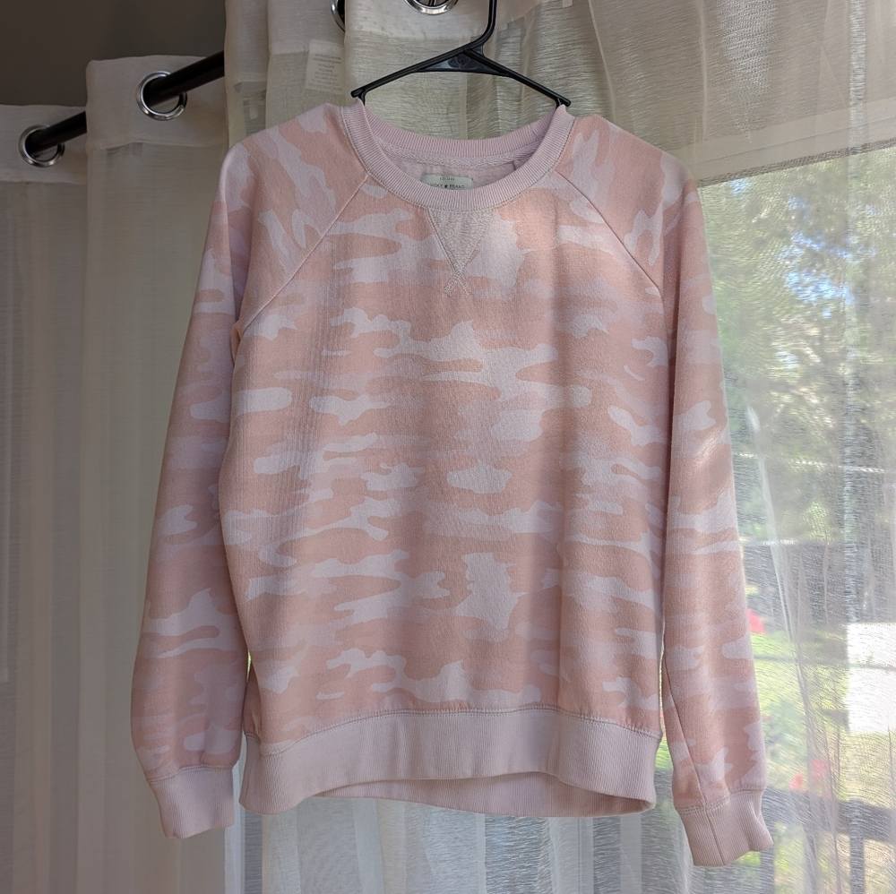 Lucky Brand Pink Camo Crewneck